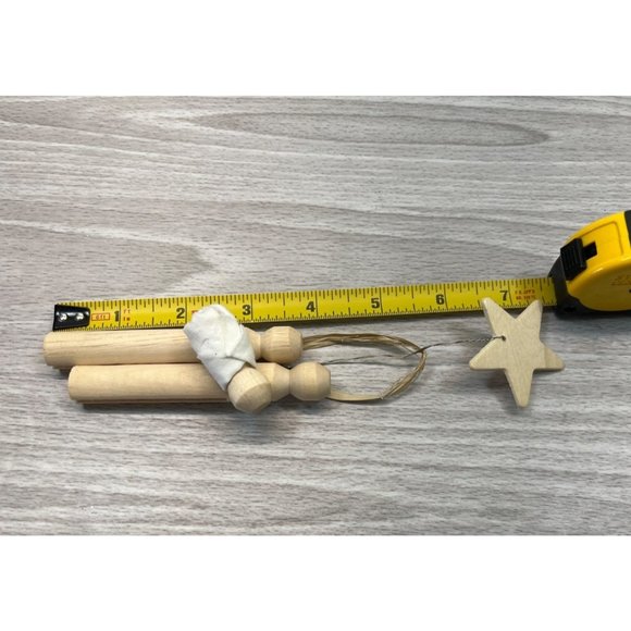 Clothespin Christmas Tree Ornament Handmade Baby Jesus Mary Joseph - Picture 3 of 5